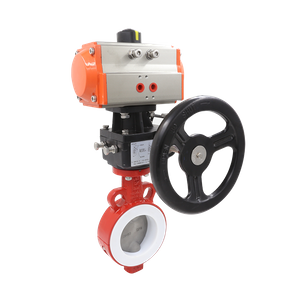 Pneumatic semi-lined Stainless Steel Butterfly Valve